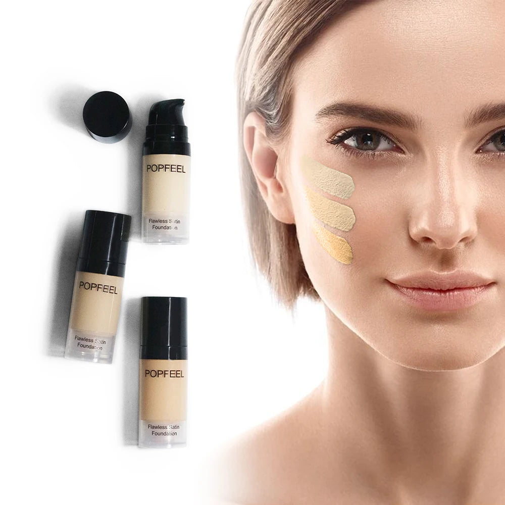 POPFEEL Flawless Satin Foundation, Full Coverage, Waterproof & Sweatproof, Long-Lasting for Perfect Base - AliExpress 66