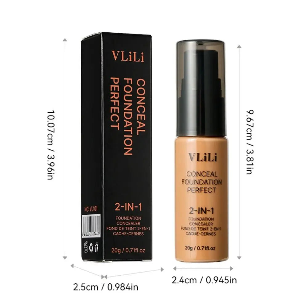 New Waterproof Liquid Foundation Oil-Control Matte Face Foundation Cream Sweat Proof Natural Foundation Concealer Cream