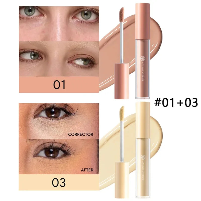 Orange Liquid Concealer Colorful Foundation Primer Base Facial Repair Dark Circles Corrector Skin Tone Purple Brighten Concealer