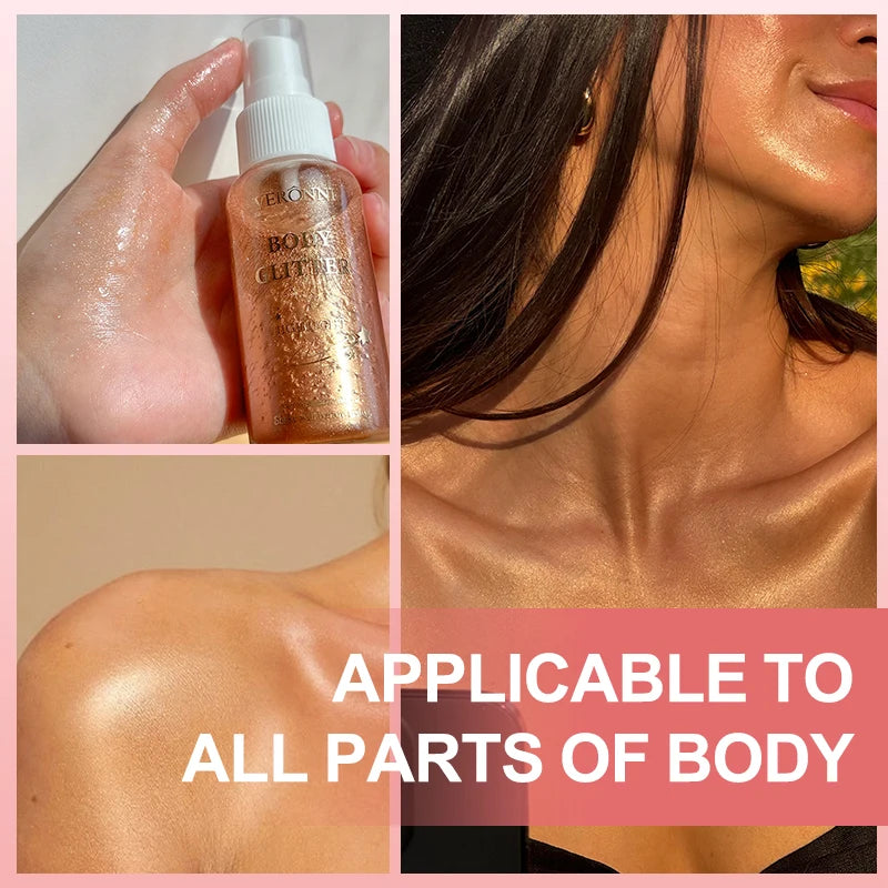 Body Shimmer Oil,Body Liquid Highlighter Facial Contour Brightening Makeup,Illuminating Liquid Highlighter for Face Body Hair - AliExpress 66