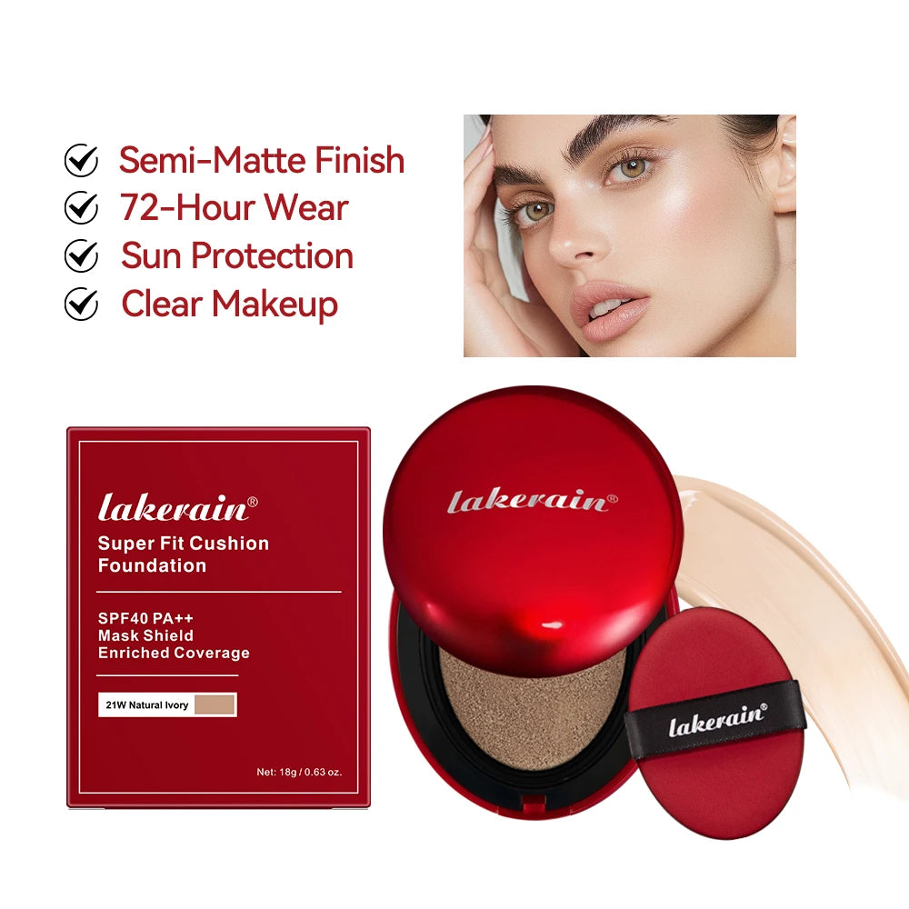 Long-lasting Coverage Sunscreen Air Cushion Poreless Bb Cream Waterproof Oil-Control Soft Face Makeup Foundation Base Cosmetics