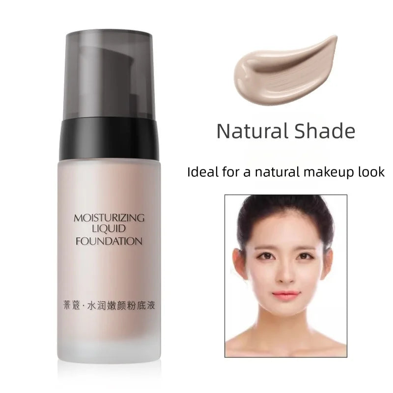 Long Lasting Oil Control Liquid Foundation Waterproof Brightening Concealer Natural Finish Moisturizing Professional Makeup