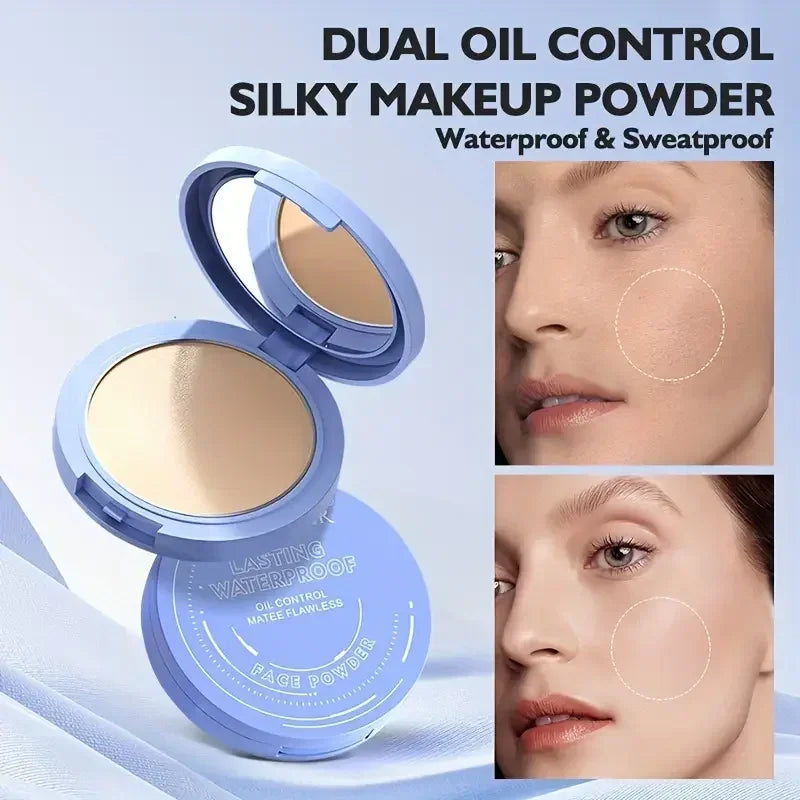 Long-Lasting Waterproof Silk Soft Mist Powder Cake Smooth Pressed Face Powder Oil Control Lady Polvo Texture for Makeup - AliExpress 66