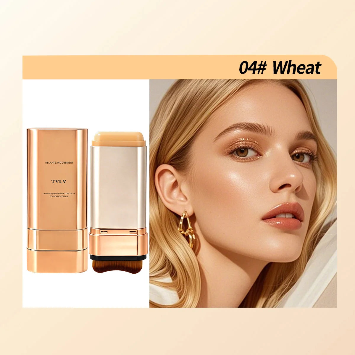 2 Pcs Set Double-End Foundation Stick,Long-Lasting Transfer-Resistant,Long-Wearing Coverage,Creates A Natural Makeup Look