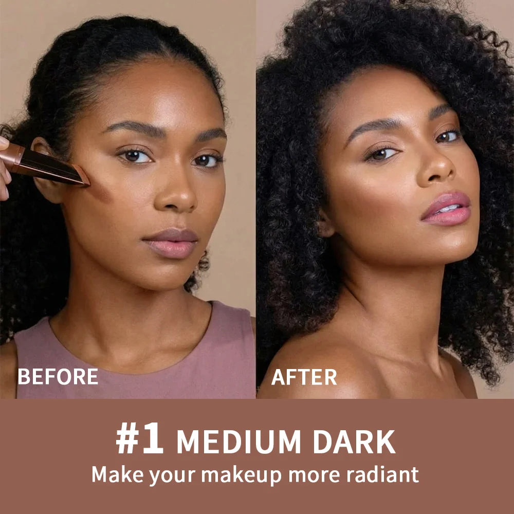 Cream Bronzing Stick Smooth Seamless Longwear Natural Glow Contour Shaping Makeup Blendable Buildable for All Skin Types