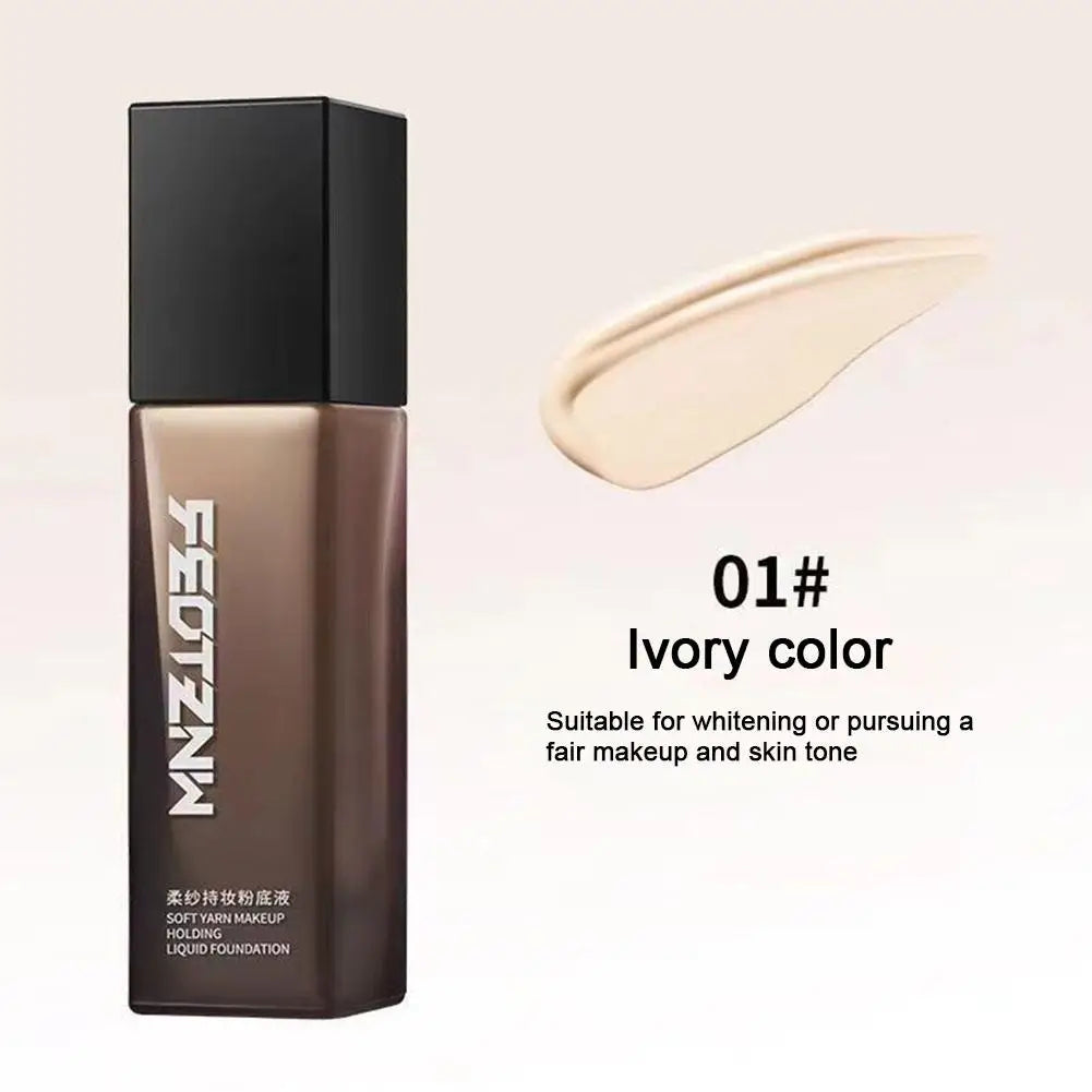 Feotznw Light Foundation - Complete, Long-Lasting, Moisturizing, Anti-Transfer and Oil Control, Suitable for All Skin Types