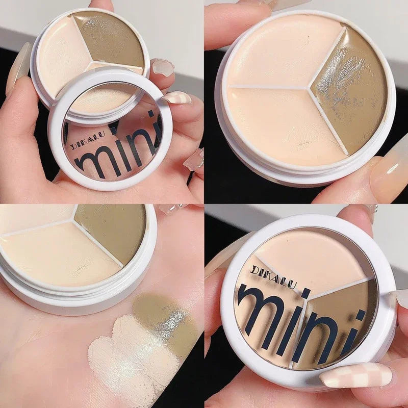 3 Colors Concealer Cream, Full Coverage Dark Circles Acne Scars Spots Tear Trough Concealer, Hydrating Brightening Face Makeup - AliExpress 66
