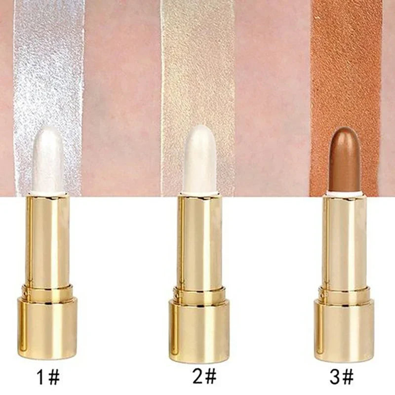 3D Face Highlighter Stick 3 Colors Cream Bronzer