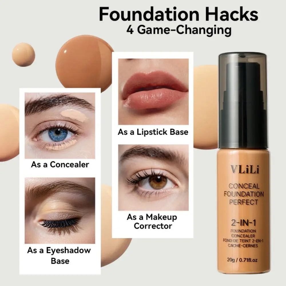 New Waterproof Liquid Foundation Oil-Control Matte Face Foundation Cream Sweat Proof Natural Foundation Concealer Cream