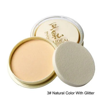 Long Lasting Waterproof Concealer Setting Powder, Moisturizing Sheer Finish Honey Powder, Wet and Dry Dual Use Face Makeup Press