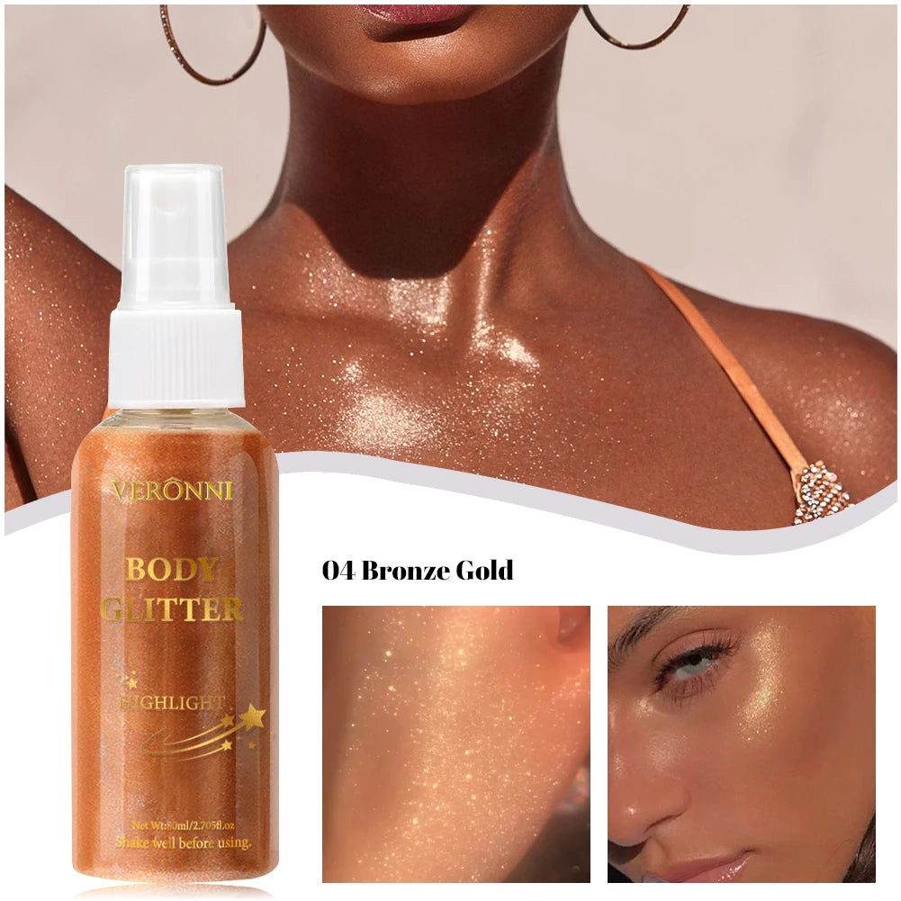 Body Shimmer Oil,Body Liquid Highlighter Facial Contour Brightening Makeup,Illuminating Liquid Highlighter for Face Body Hair - AliExpress 66