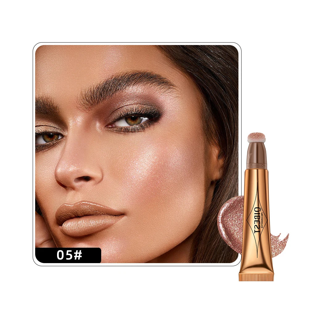 QIBEST Liquid Contour With Cushion Applicator Highlight Shimmer Natural Soft Moisturizing Cream Liquid Blush For Cheek Cosmetics - AliExpress 66