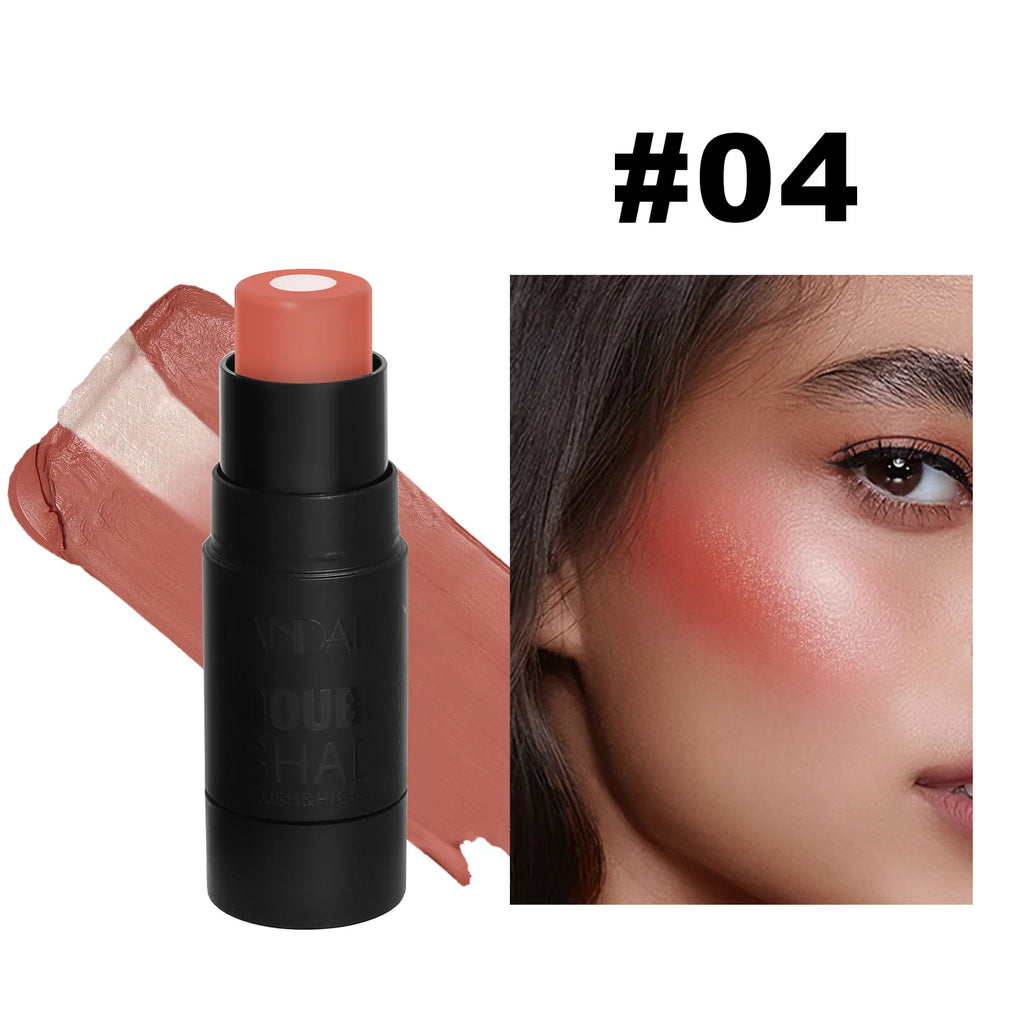Velvety Sandwich Blush Highlighter Stick - Long-Lasting Rouge Tint Cream Face Contour Stick for Cheeks Lips & Eyes Blend Well - AliExpress 66