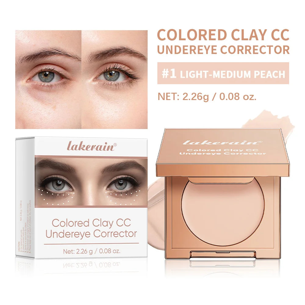 CC Full Coverage Undereye Color Corrector Matte Waterproof Nourishing Full Coverage Pressed Powder Foundation With Puff Makeup