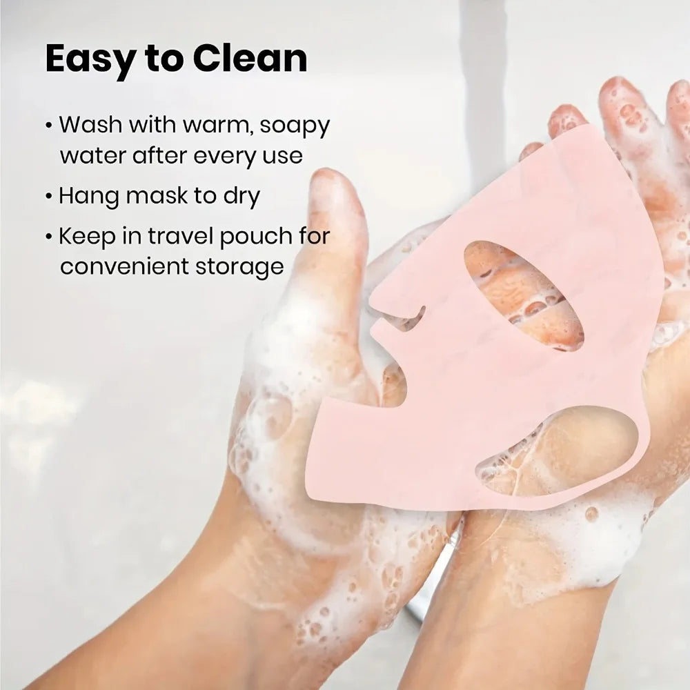 3D Silicone Mask Cover Fixed Mask Tool Ear Hanging Mask for Moisturizing Face Firming Facial Tool Moisturizing Facial Mask Cover