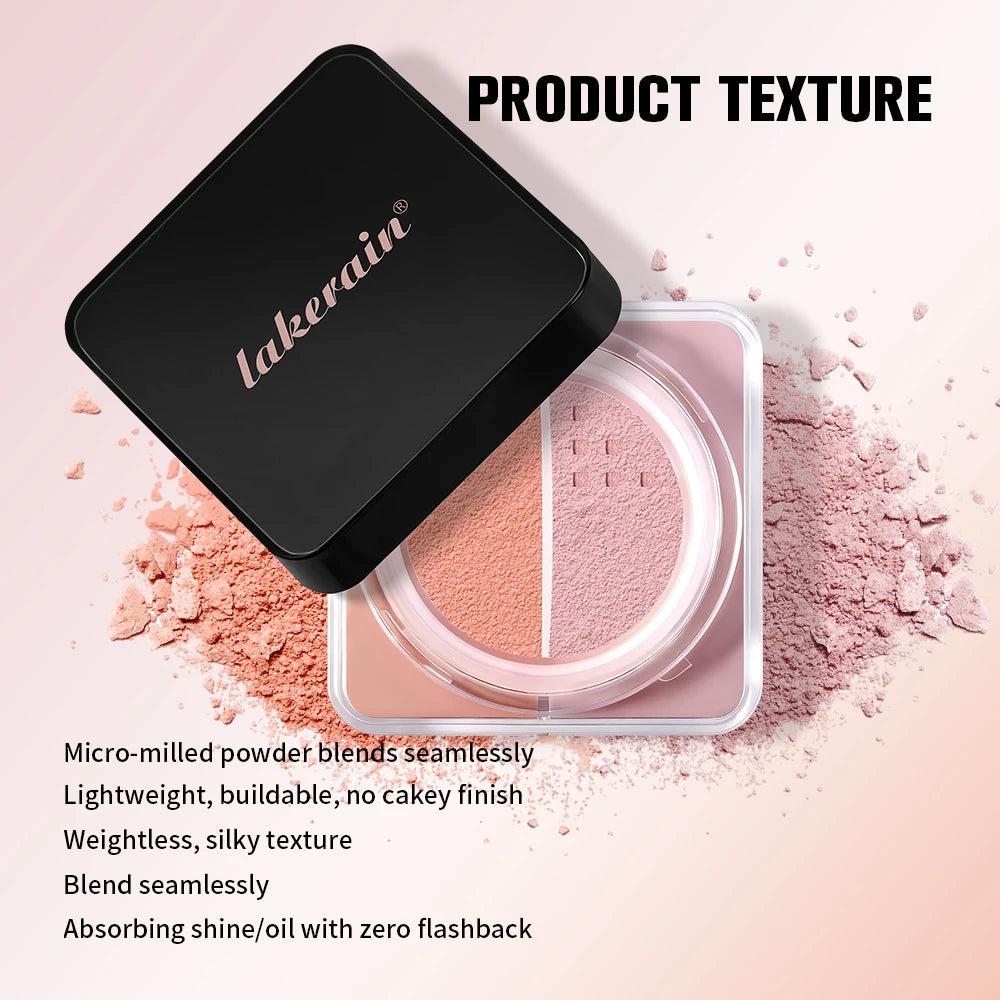2 Colors Baking Loose Powder Brightening Color Correct Duo Long Lasting Oil Control Natural Blurring Pores Face Setting Makeup