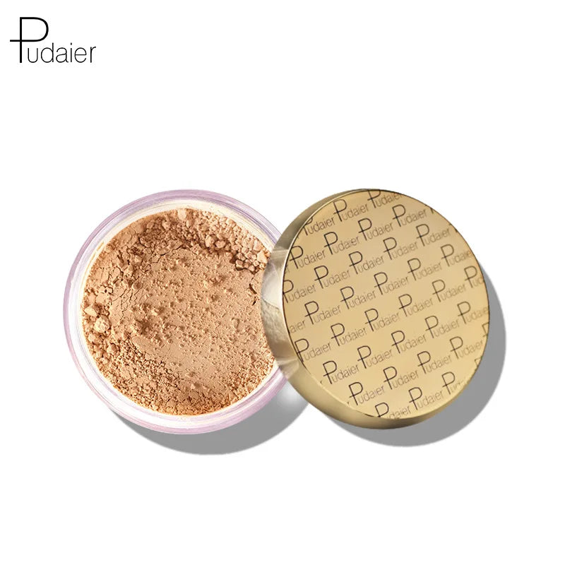 Pudaier 8 Colors Oil-control Loose Powder Waterproof Long-lasting Full Coverage Face Setting Powder Compact Makeup Cosmetics