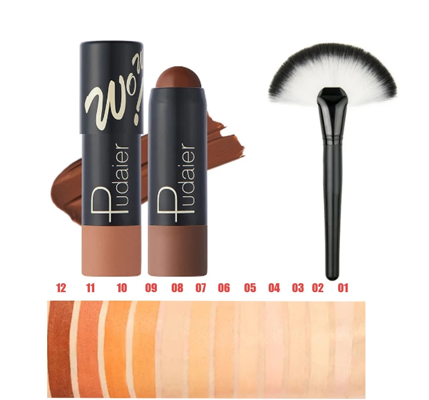 Full Coverage Lightweight Foundation Stick Contour Face Makeup Lasting Nude Foundation Base Hide Blemish Bronzer - AliExpress 66