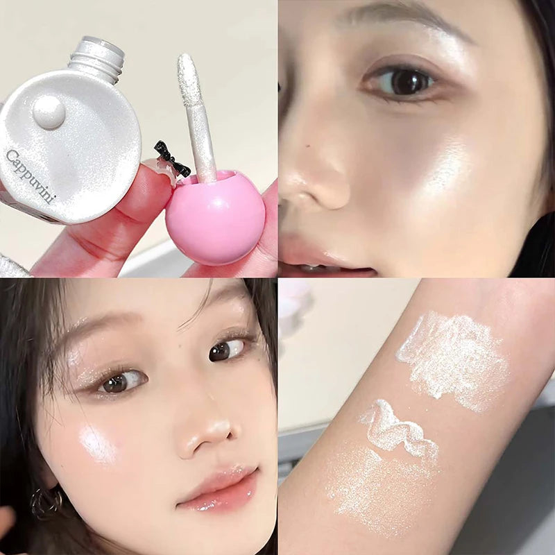 Shimmer Liquid Highlighter Face Contour Makeup Pearlescent Glow Radiant Brightening Lying Silkworm Liquid Highlighter Eye Makeup - AliExpress 66