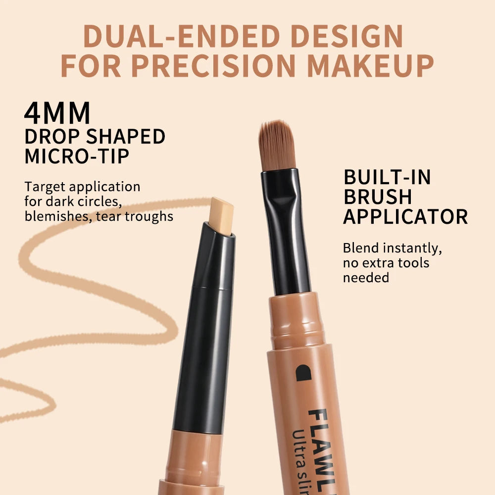 Flawless Skin Ever Dual?End Concealer Pen 8 Shades Full Coverage Long Lasting Blendable Face Concealer Makeup with Brush - AliExpress 66