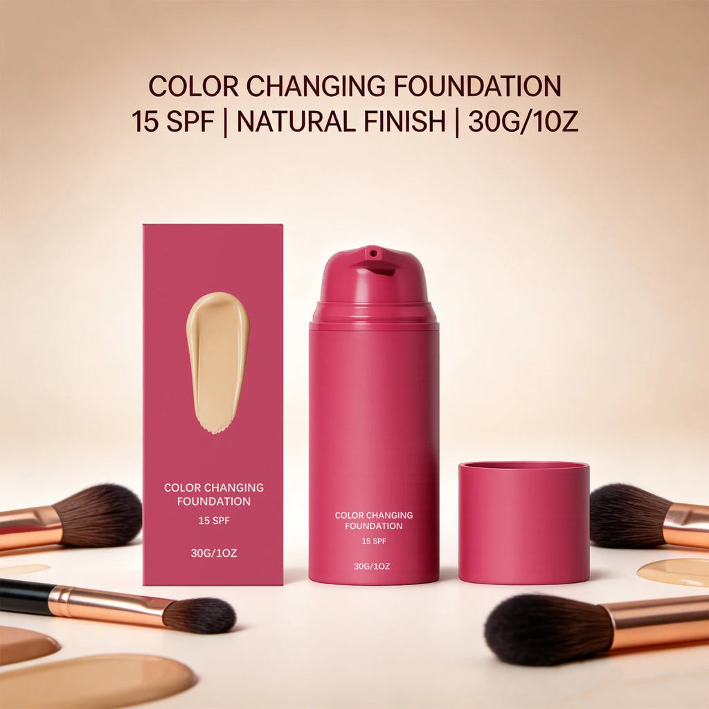 Color Changing Foundation Natural Color Spf15 Sun Protection Makeup Full Coverage Even Skin Tone Lightweight Moisturizing Makeup - AliExpress 66