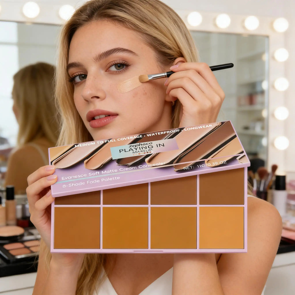 8-Color Concealer Palette Professional Coverage for Dark Circles Blemishes Acne Matte Brightening Long-Lasting Foundation Makeup - AliExpress 66