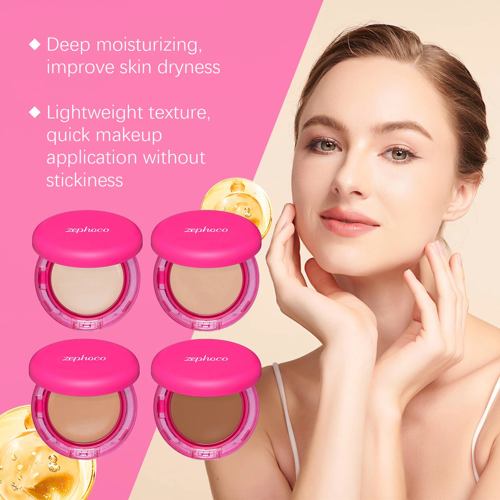 Moisturizing foundation cream, lightweight and smooth, hydrates and nourishes the skin, conceals imperfections, suitable for oil
