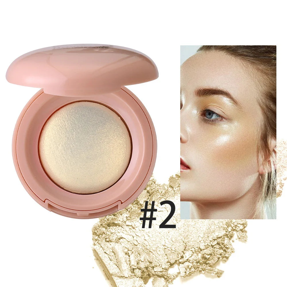 Glitter Highlight & Contour Palette Natural Brightening Three?dimensional Facial Shaping Shimmer Face Makeup Cosmetics
