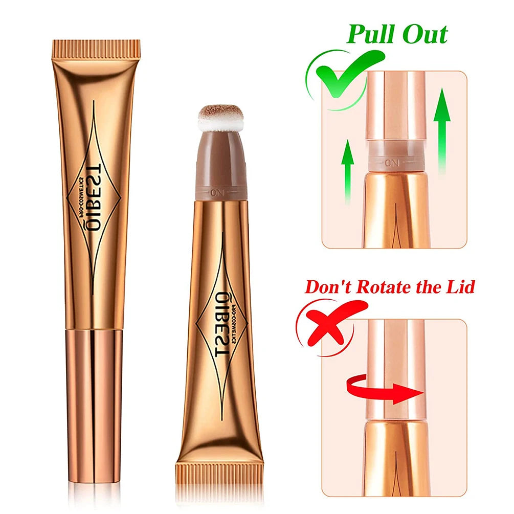 QIBEST Liquid Blusher Eyeshadow Cheeks Makeup With Cushion Applicator Lightweight Soft Maquiagem Smooth Cute Highlight Contour