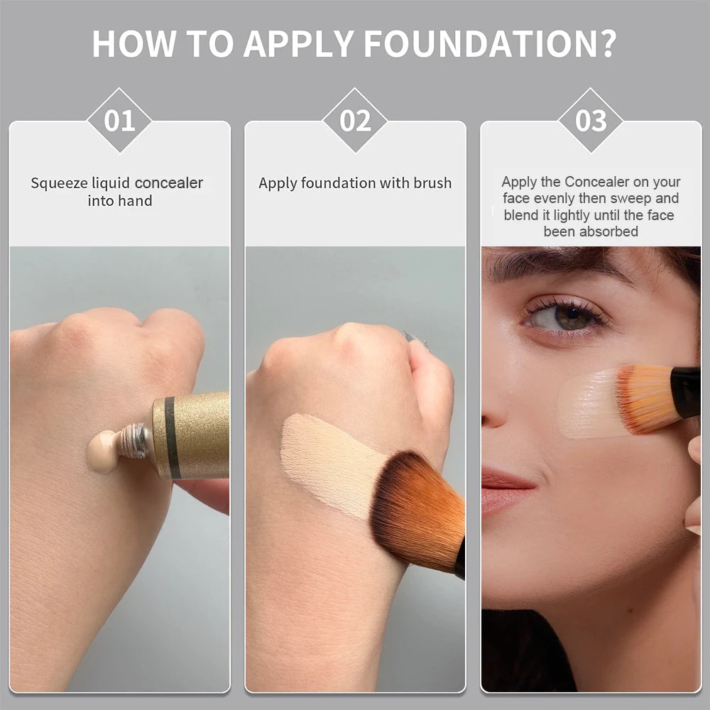 14 Color Concealer with a Flexible Concealer Moisturizing Liquid Foundation to Cover Dark Circles Tear Trough Nasolabial Folds a - AliExpress 66