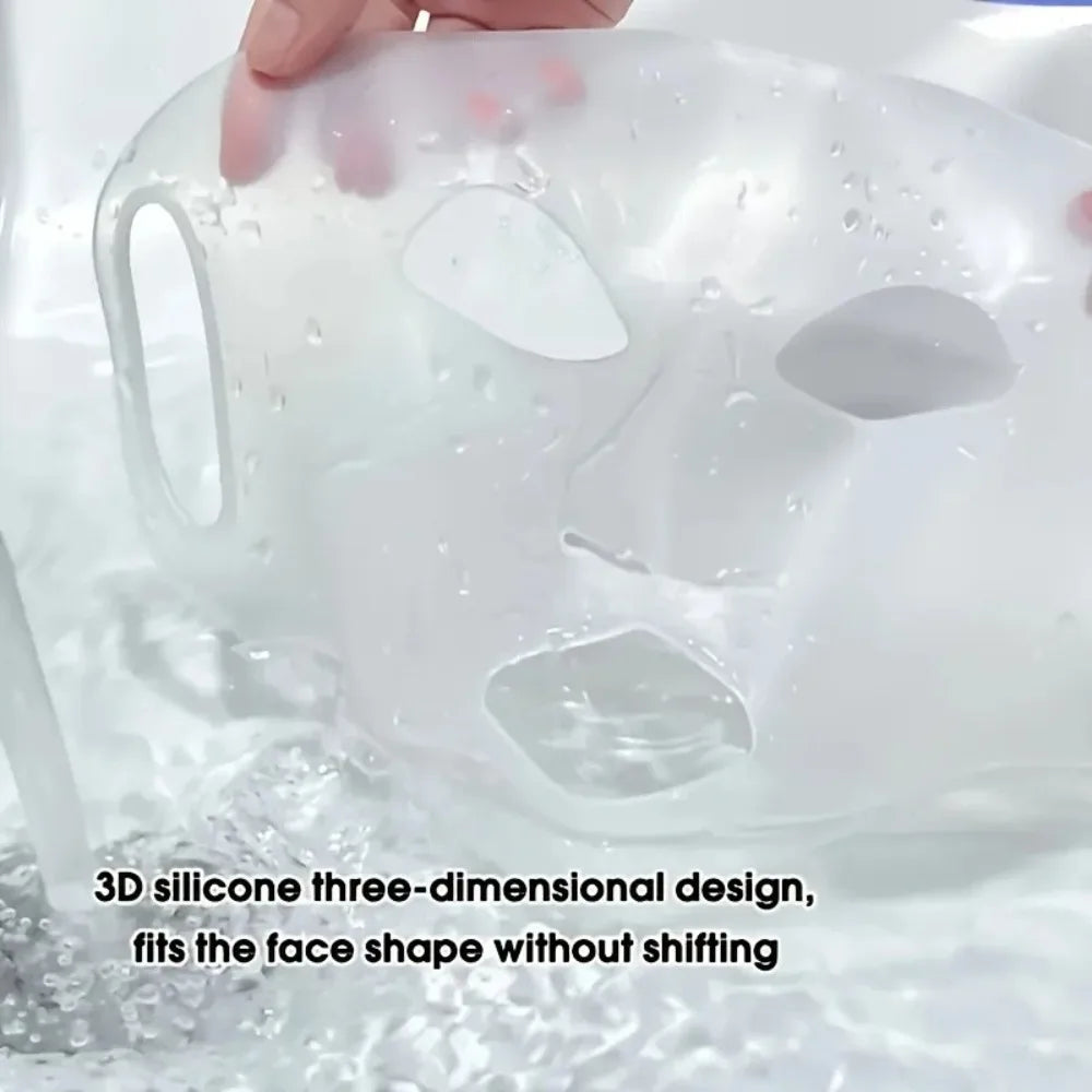 Reusable Silicone Face Mask Holder 3D Ear Hanging Design Moisturizing Facial Mask Cover Anti Wrinkle Auxiliary Mask