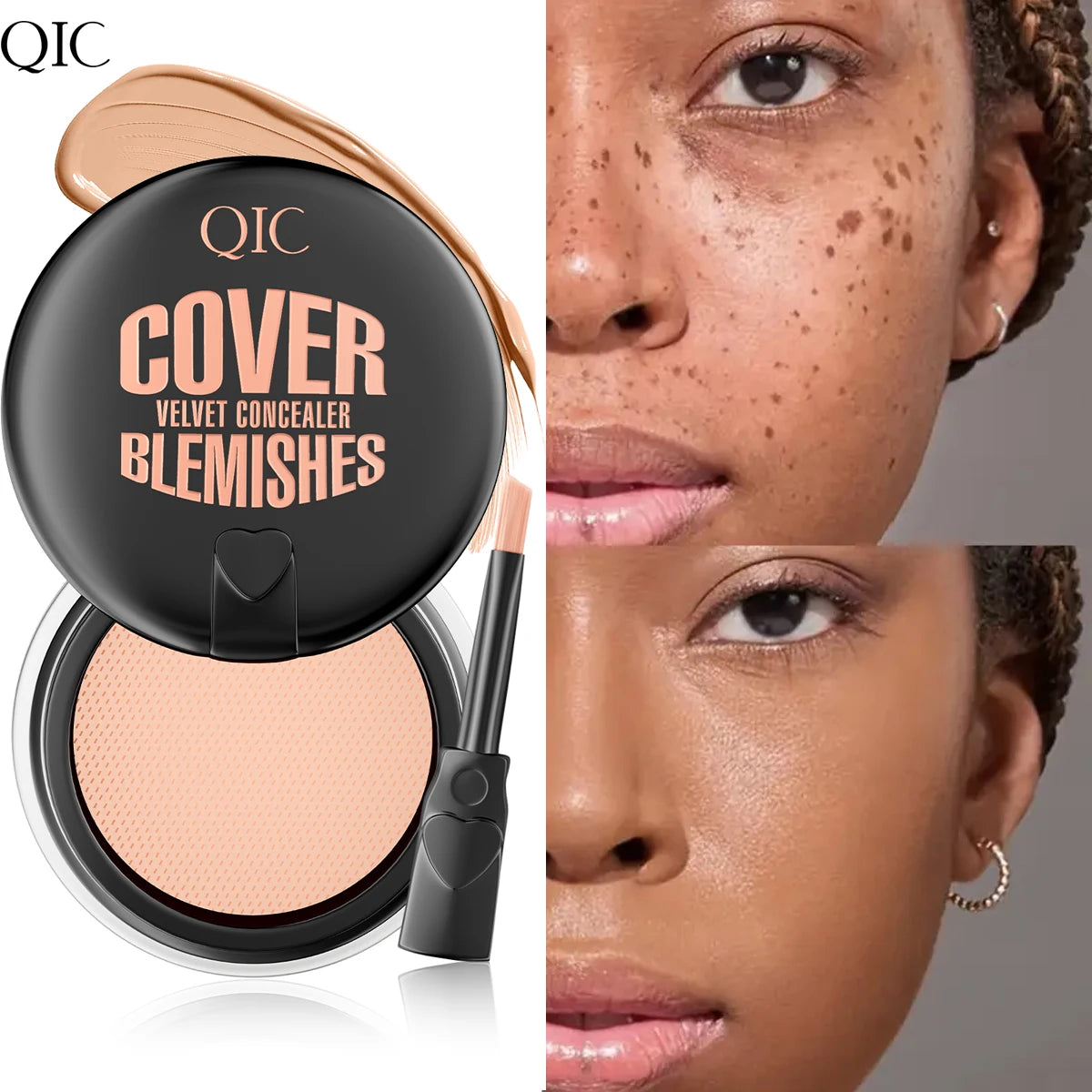 QIC Waterproof & Sweatproof Concealer Cream - Tattoo coverage, Long-Lasting Foundation, Natural,Full coverage, All Skin Types - AliExpress 66