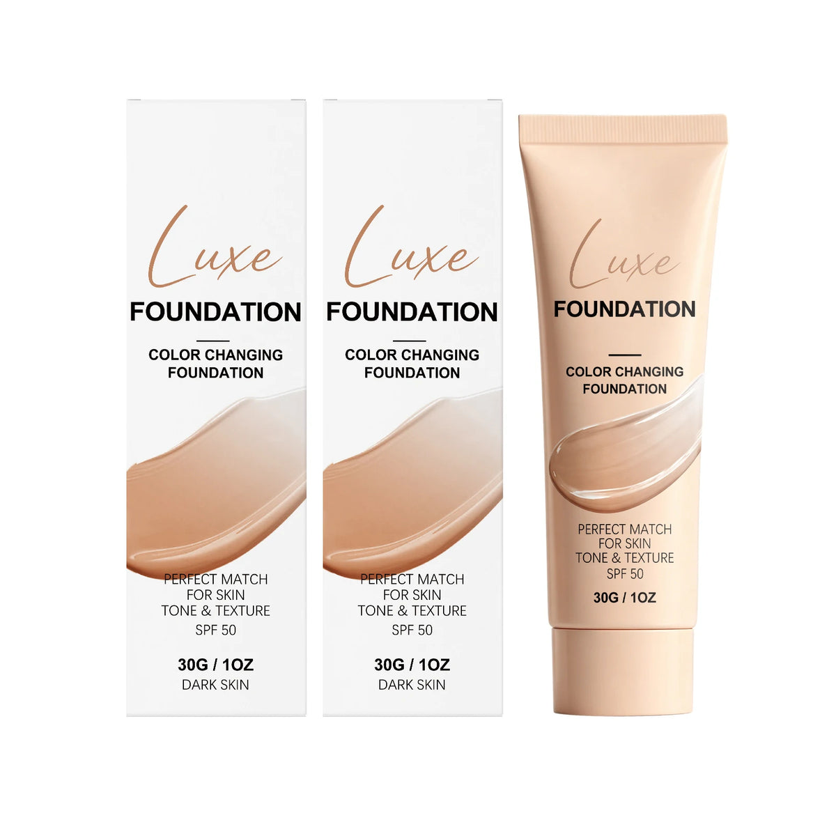 Color Changing Foundation Hydrating Even Skin Tone Soothing Skin Reliev Dryness Brighten Lightweight SPF50 Coverage Makeup Base