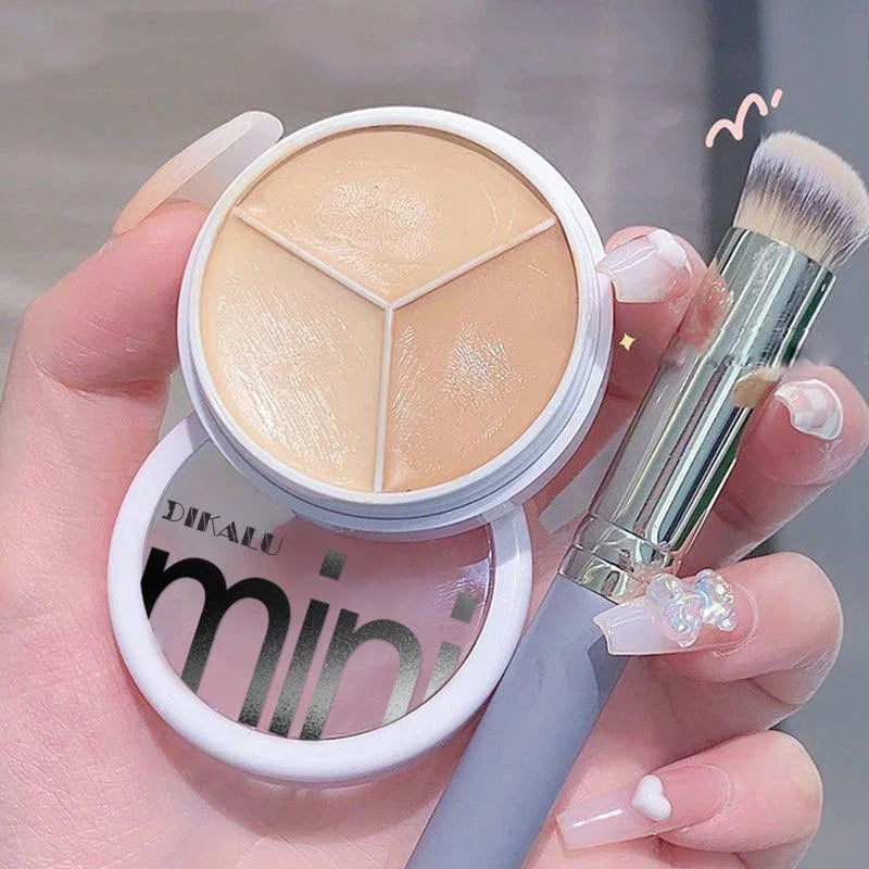 3 Colors Concealer Cream, Full Coverage Dark Circles Acne Scars Spots Tear Trough Concealer, Hydrating Brightening Face Makeup - AliExpress 66