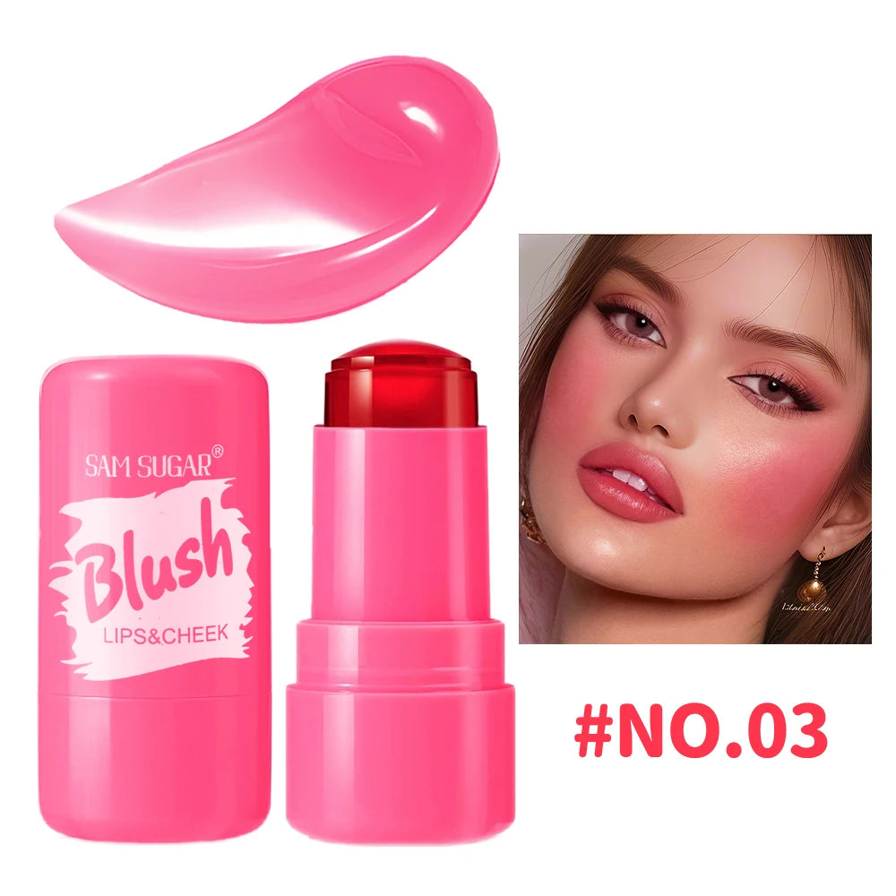 2 Color Jelly Brightening Blush Cream Long Lasting Natural Face Contour Blusher Stick Waterproof Everyday Korean Style Cosmetics - AliExpress 66