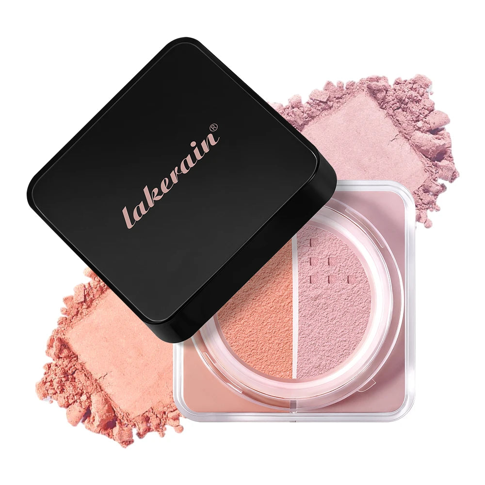 2 Colors Baking Loose Powder Brightening Color Correct Duo Long Lasting Oil Control Natural Blurring Pores Face Setting Makeup