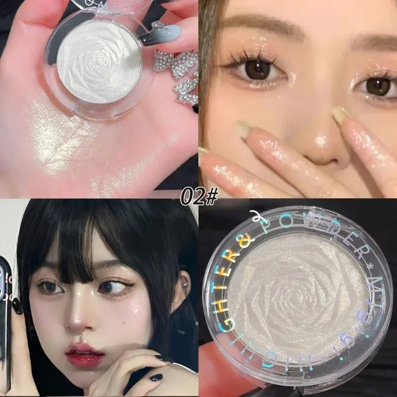 3D Rose Diamond Highlighter Powder Palette Glitter Brighten Makeup Bronzer Shimmer Luxury High Gloss Glow Face Contour Cosmetics - AliExpress 66