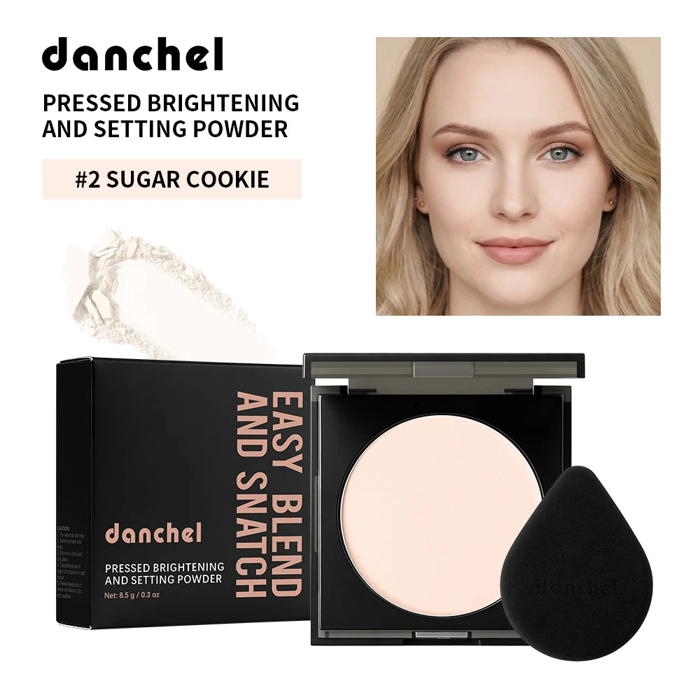 Pressed Brightening Setting Powder Long-lasting Matte Finish Ultra Fine Powder 12h Oil Control Setting Powder For All Skin Type