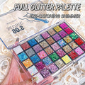 40 Color Luminous Glitter Palette Sequin Shimmer Face Body Makeup for Women Girls Party Festive Stage Night Use