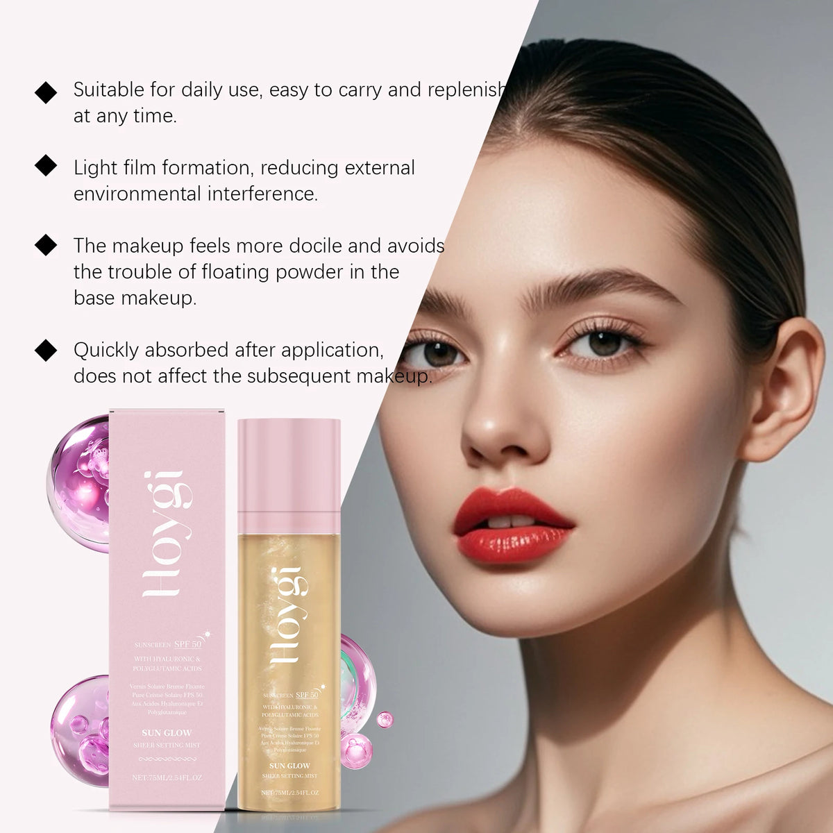 Spf 50+ Setting Spray Oil Control Matte Finish Long-Lasting Natural Non-greasy Waterproof Face Fixer Makeup Mist Spray - AliExpress 66