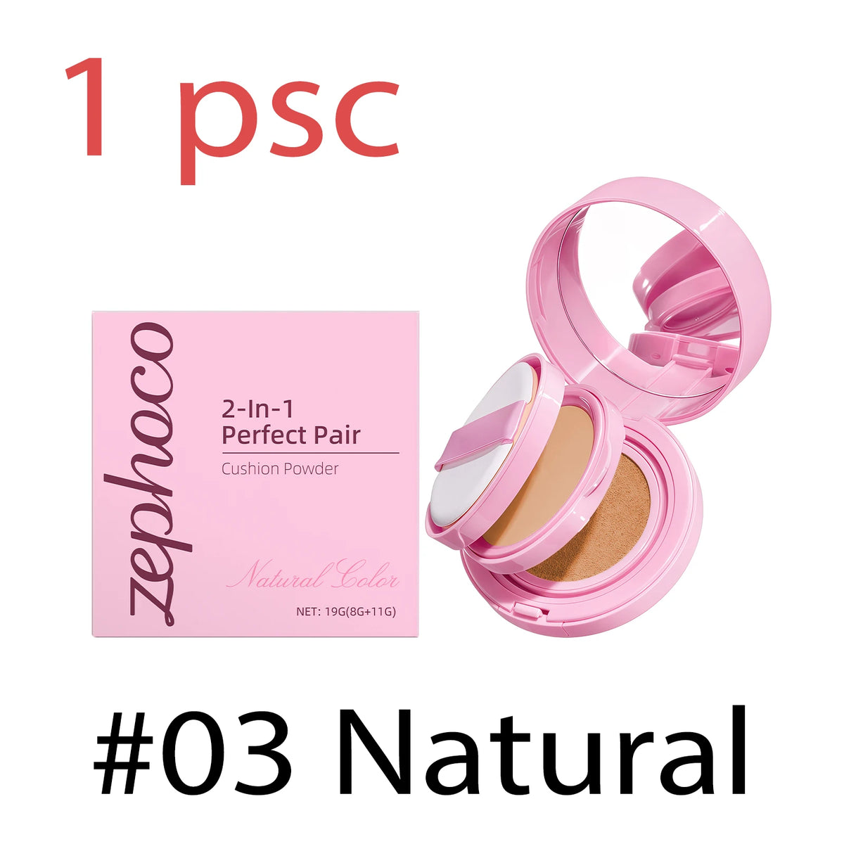 Cushion Foundation Oil Control Long Lasting Buildable Coverage Natural Finish Lightweight Portable 3 Shades - AliExpress 66