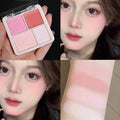 4 Color Love Heart Powder Blusher Palette Natural Matte Color Low Saturation Natural Smudge Korean Blush Rouge Face Makeup Cheap - AliExpress 66