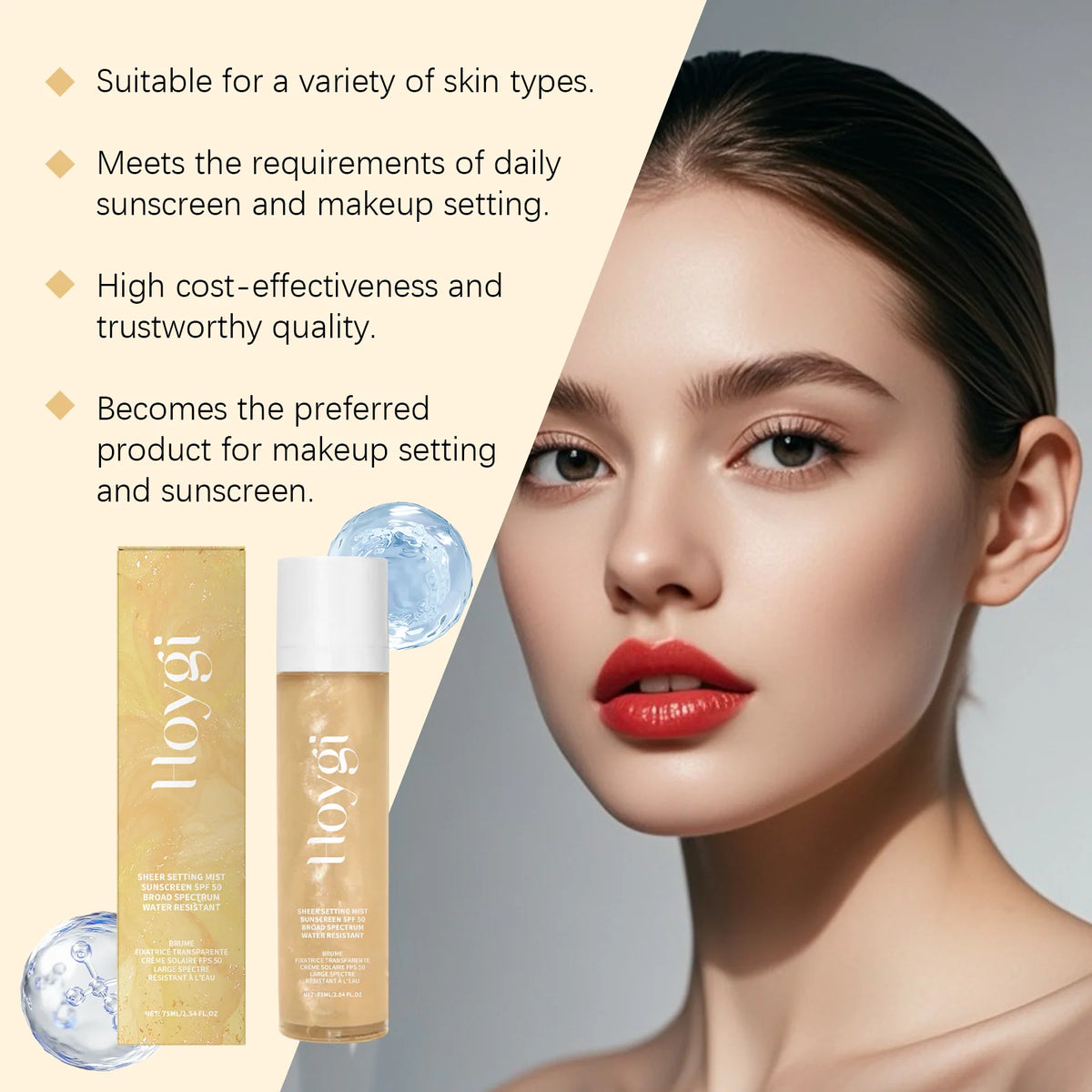 Spf 50+ Makeup Setting Spray Oil Control Natural Refreshing Waterproof Lasting Makeup Fixer Sun Protection Face Mist Cosmetics - AliExpress 66