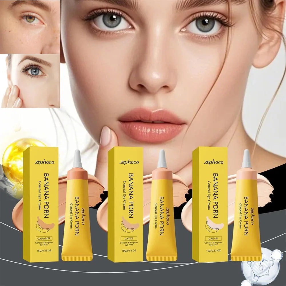 Premium Dark Circles Eye Concealer Banana Pdrn Cover Blemishes Brightener Lightweight Non-sticky Under-Eye Concealer Moisturizer