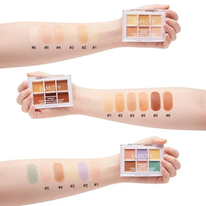 6/9 Colors Concealer Palette Lasting Moisturize Concealer Cream Bronzer Contouring Brightening Highlighter Face Color Corrector