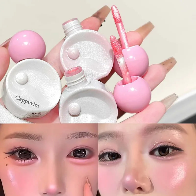 Shimmer Liquid Highlighter Face Contour Makeup Pearlescent Glow Radiant Brightening Lying Silkworm Liquid Highlighter Eye Makeup - AliExpress 66