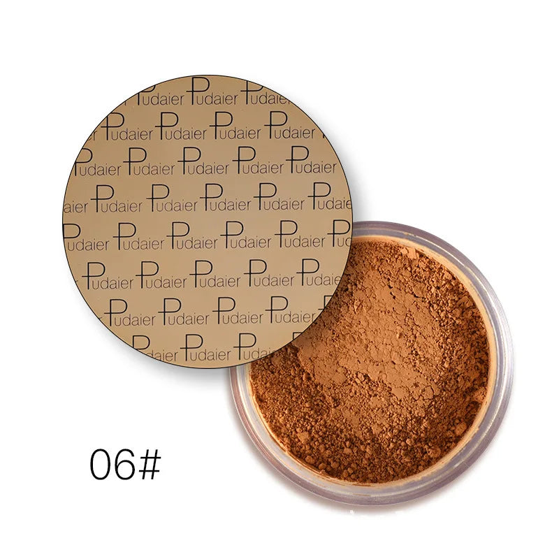 Pudaier 8 Colors Oil-control Loose Powder Waterproof Long-lasting Full Coverage Face Setting Powder Compact Makeup Cosmetics
