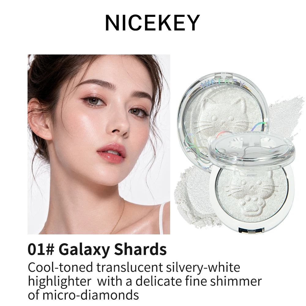 Monochrome Highlighter Powder Glitter Shimmer Face Powder Brighten Makeup Shiny Eyeshadow Diamond Highlighter Palette Bronzer - AliExpress 66