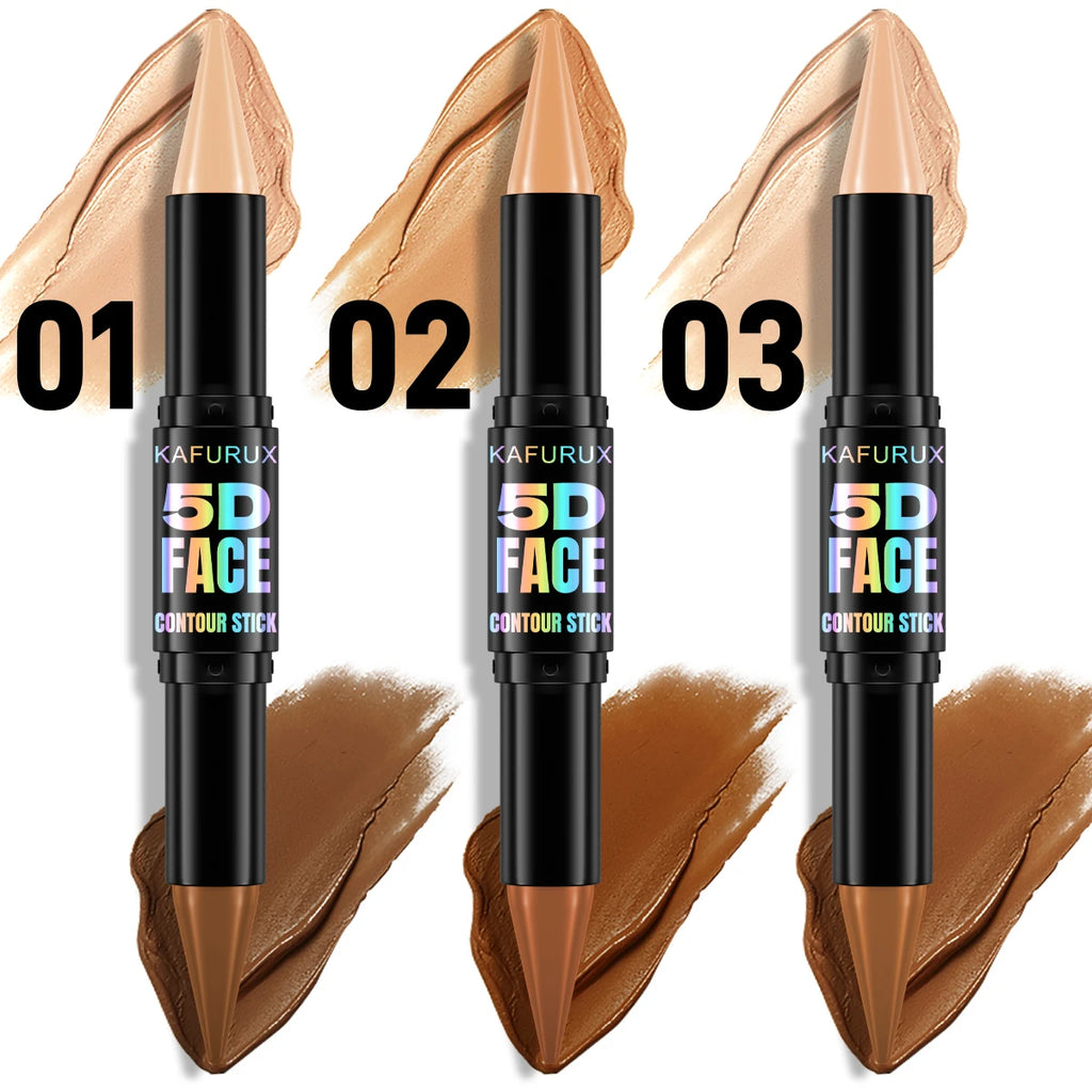 1PC Contour Stick Duo, Double-Eneed Highlight and Shadow Cream Waterproof Full Coverage Face Foundation Concealer Pen Long Lasti - AliExpress 66