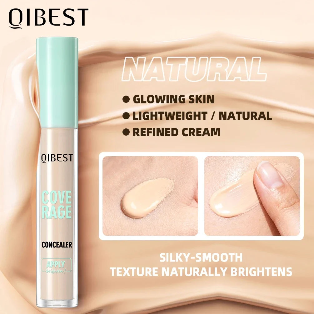 QIBEST Face High Coverage Concealer Matte Liquid Foundation Multi-Use Cream Oil Control Retouch Face Makeup Products For Women
